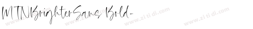 MTNBrighterSans Bold字体转换